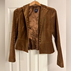 GAP Brown Velvet Blazer